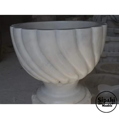 Beyaz Mermer Sarıklı Model Ayaklı Kurna Beyaz Mermer Sarıklı Model Ayaklı Kurna