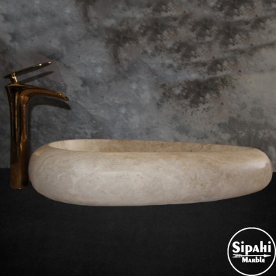 Light Traverten Çakıl Tasarım Lavabo Light Traverten Çakıl Tasarım Lavabo