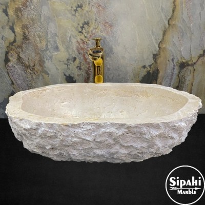 Traverten Dışı Patlatma Dizayn Lavabo Traverten Dışı Patlatma Dizayn Lavabo