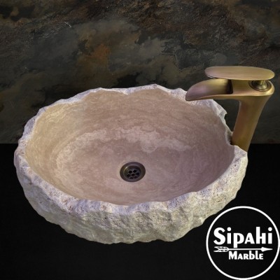 Traverten Dalga Dizayn Dışı Patlatma Lavabo Traverten Dalga Dizayn Dışı Patlatma Lavabo