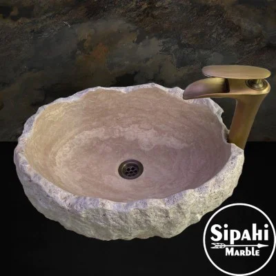 Traverten Dalga Dizayn Dışı Patlatma Lavabo Traverten Dalga Dizayn Dışı Patlatma Lavabo