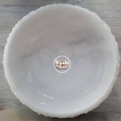 Kristal Beyaz Mermer Trigon Patlatma Bombeli Lavabo Kristal Beyaz Mermer Trigon Patlatma Bombeli Lavabo
