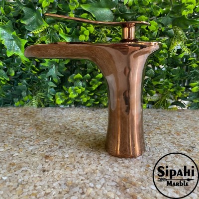 Rose Gold Modern Kısa Lavabo Bataryası Rose Gold Modern Kısa Lavabo Bataryası