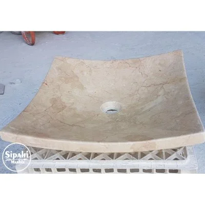 Rozalya Bej Kare Yaprak Lavabo Rozalya Bej Kare Yaprak Lavabo