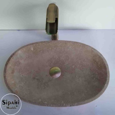 Noche Traverten Elips Lavabo