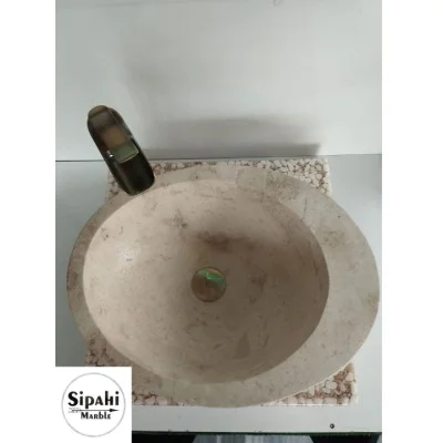 Travertine Ellipse Washbasin Travertine Ellipse Washbasin