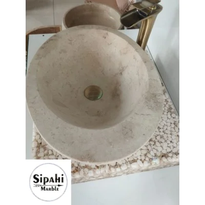 Travertine Ellipse Washbasin Travertine Ellipse Washbasin
