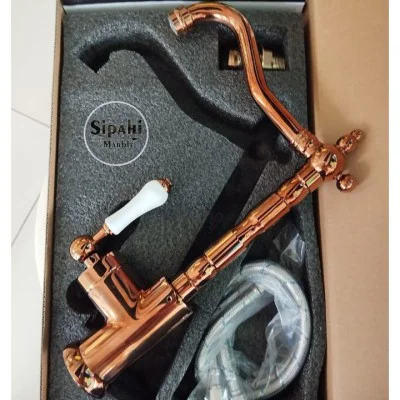 Rose Gold Seramik Detay Lavabo Bataryası Rose Gold Seramik Detay Lavabo Bataryası