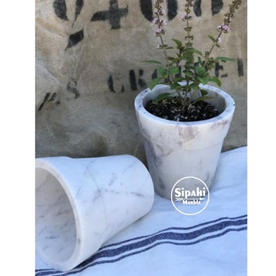 Afyon Grili Mermer Mini Klasik Saksı Afyon Grili Mermer Mini Klasik Saksı