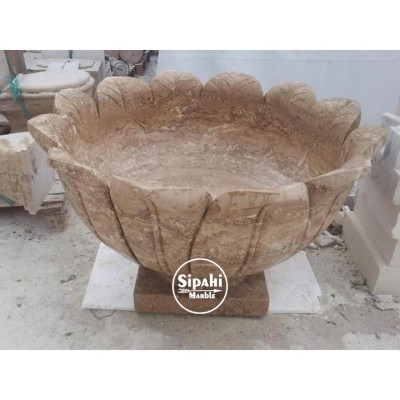 Noche Traverten İşlemeli Saksı Noche Traverten İşlemeli Saksı
