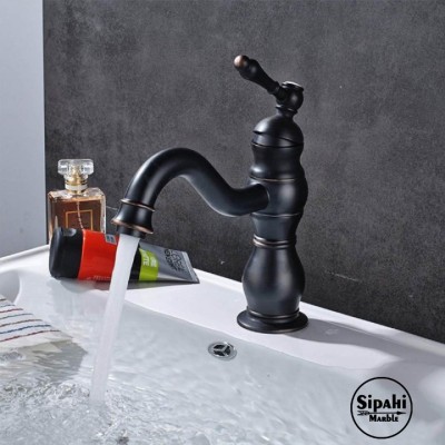 Siyah Kısa Lavabo Bataryası Siyah Kısa Lavabo Bataryası