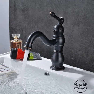 Siyah Kısa Lavabo Bataryası Siyah Kısa Lavabo Bataryası