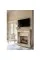 Travertine Striped Detailed Fireplace Travertine Striped Detailed Fireplace