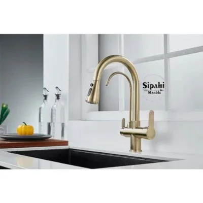 Gold White Long Waterfall Faucet Gold White Long Waterfall Faucet