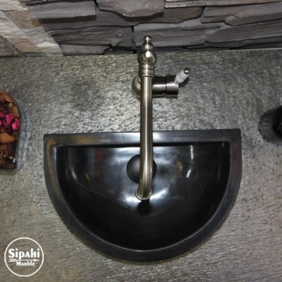 Toros Siyah D Model Mini Mermer Lavabo Toros Siyah D Model Mini Mermer Lavabo