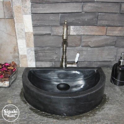 Toros Siyah D Model Mini Mermer Lavabo Toros Siyah D Model Mini Mermer Lavabo