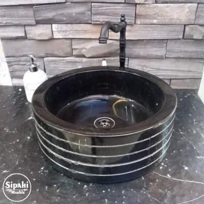 Toros Siyah Dışı Çizik Silindir Lavabo Toros Siyah Dışı Çizik Silindir Lavabo