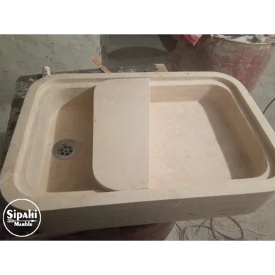 Traverten Gizli Giderli Sabunluklu Oval Köşe Kare Lavabo Traverten Gizli Giderli Sabunluklu Oval Köşe Kare Lavabo