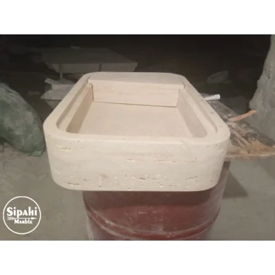 Traverten Gizli Giderli Sabunluklu Oval Köşe Kare Lavabo Traverten Gizli Giderli Sabunluklu Oval Köşe Kare Lavabo