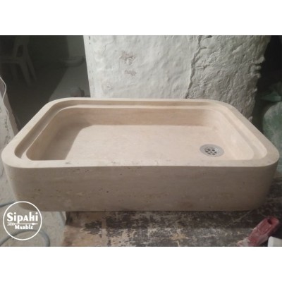Traverten Gizli Giderli Sabunluklu Oval Köşe Kare Lavabo Traverten Gizli Giderli Sabunluklu Oval Köşe Kare Lavabo