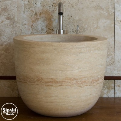 Traverten Oval Kova Lavabo Traverten Oval Kova Lavabo