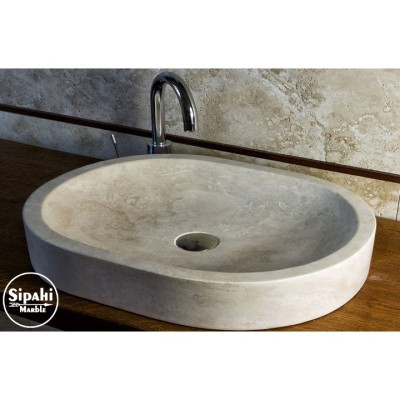 Traverten Oval Lavabo Traverten Oval Lavabo
