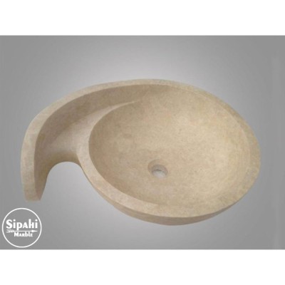 Traverten Salyangoz Model Lavabo Traverten Salyangoz Model Lavabo
