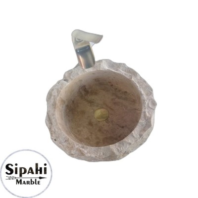 Traverten Naturel Patlatma Lavabo