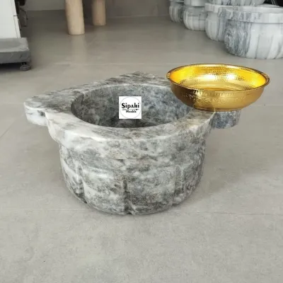 Ateş Grisi Mini Kavun Dilimli Köşe Kurna