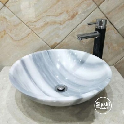 Marmara Pijamalı Mermer Çanak Lavabo Marmara Pijamalı Mermer Çanak Lavabo