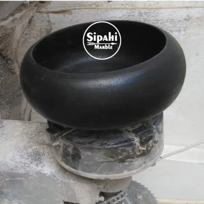 Bazalt Siyah Bombeli Lavabo Bazalt Siyah Bombeli Lavabo
