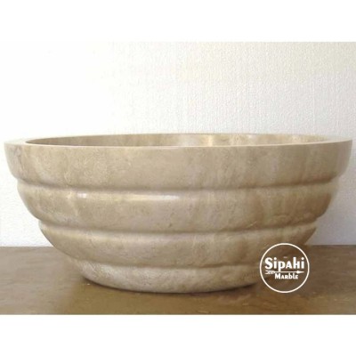 Traverten Dışı Çizik Dizayn Cilalı Lavabo Traverten Dışı Çizik Dizayn Cilalı Lavabo