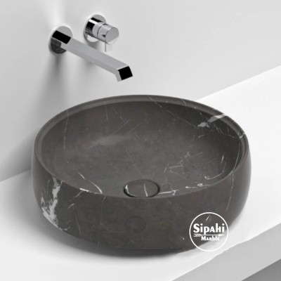 Toros Mat Siyah Oval Tasarım Lavabo Toros Mat Siyah Oval Tasarım Lavabo