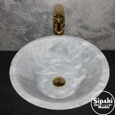 Gri Mermer V Model Lavabo Gri Mermer V Model Lavabo