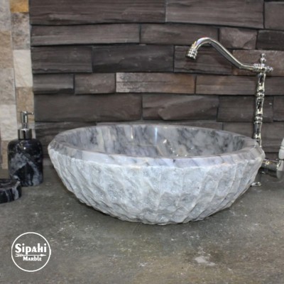 Kaplanpostu Mermer Dışı Patlatma Çanak Lavabo Kaplanpostu Mermer Dışı Patlatma Çanak Lavabo