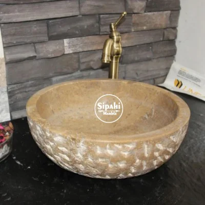 Noche Traverten Dışı Oyma Çanak Lavabo Noche Traverten Dışı Oyma Çanak Lavabo