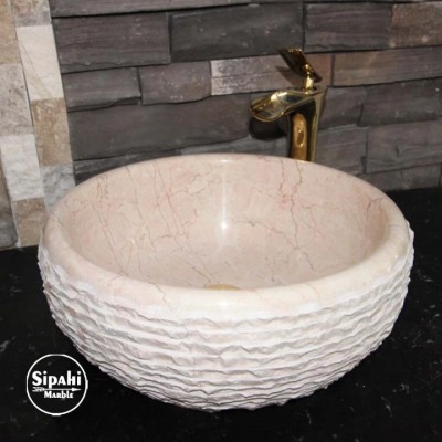 Rozalya Bej Mermer Oval Dikey Patlatma Lavabo Rozalya Bej Mermer Oval Dikey Patlatma Lavabo