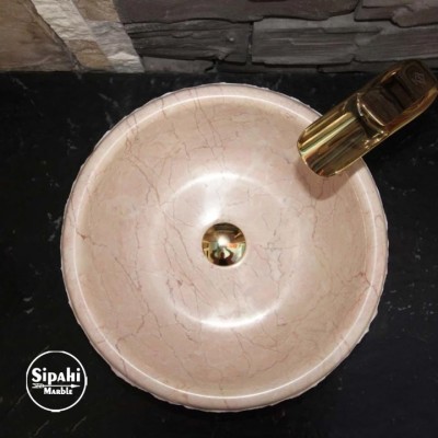 Rozalya Bej Mermer Oval Dikey Patlatma Lavabo Rozalya Bej Mermer Oval Dikey Patlatma Lavabo