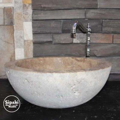 Noche Traverten Oval Dizayn Lavabo Noche Traverten Oval Dizayn Lavabo