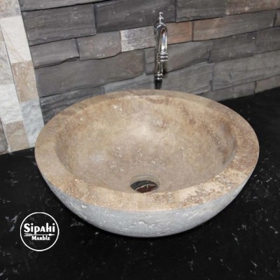 Noche Traverten Oval Dizayn Lavabo Noche Traverten Oval Dizayn Lavabo