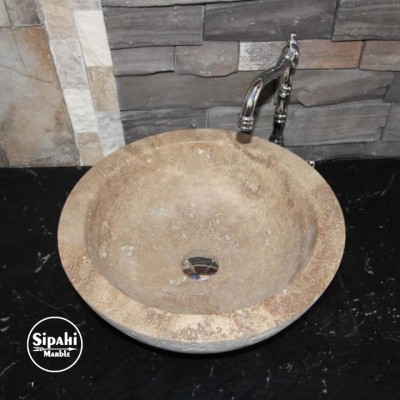 Noche Traverten Oval Dizayn Lavabo Noche Traverten Oval Dizayn Lavabo