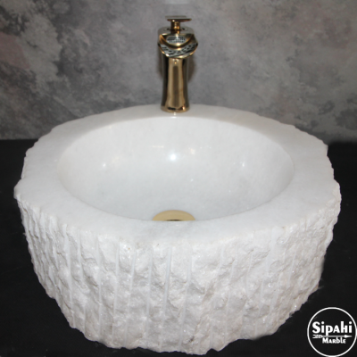 Kristal Beyaz Batarya Çıkışlı Patlatma Lavabo Kristal Beyaz Batarya Çıkışlı Patlatma Lavabo