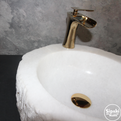 Kristal Beyaz Batarya Çıkışlı Patlatma Lavabo Kristal Beyaz Batarya Çıkışlı Patlatma Lavabo
