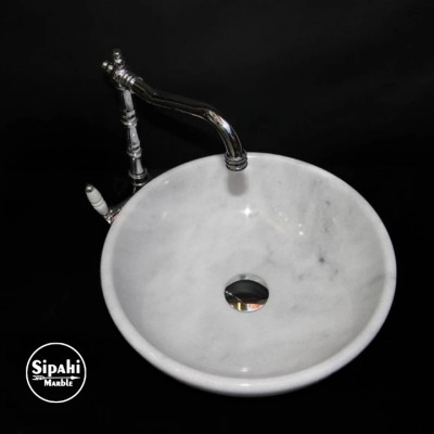 Muğla Kristal Beyaz Yuvarlak Lavabo Muğla Kristal Beyaz Yuvarlak Lavabo