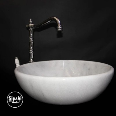 Muğla Kristal Beyaz Yuvarlak Lavabo Muğla Kristal Beyaz Yuvarlak Lavabo