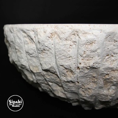 Traverten Doğal Patlatma Çanak Lavabo Traverten Doğal Patlatma Çanak Lavabo