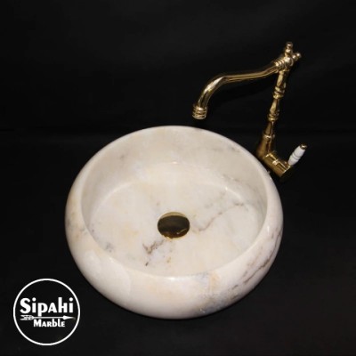 Afyon Kristal Sarı Bombeli Lavabo Afyon Kristal Sarı Bombeli Lavabo