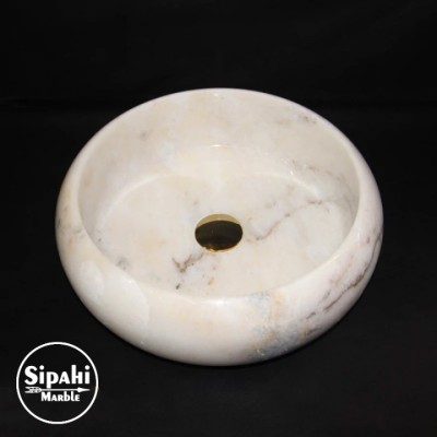 Afyon Kristal Sarı Bombeli Lavabo Afyon Kristal Sarı Bombeli Lavabo