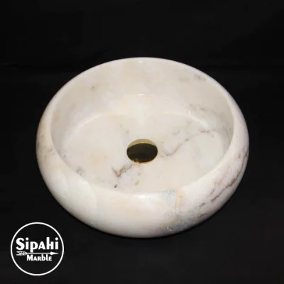 Afyon Kristal Sarı Bombeli Lavabo Afyon Kristal Sarı Bombeli Lavabo