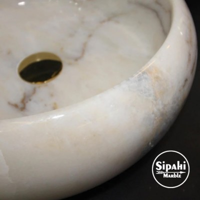 Afyon Kristal Sarı Bombeli Lavabo Afyon Kristal Sarı Bombeli Lavabo